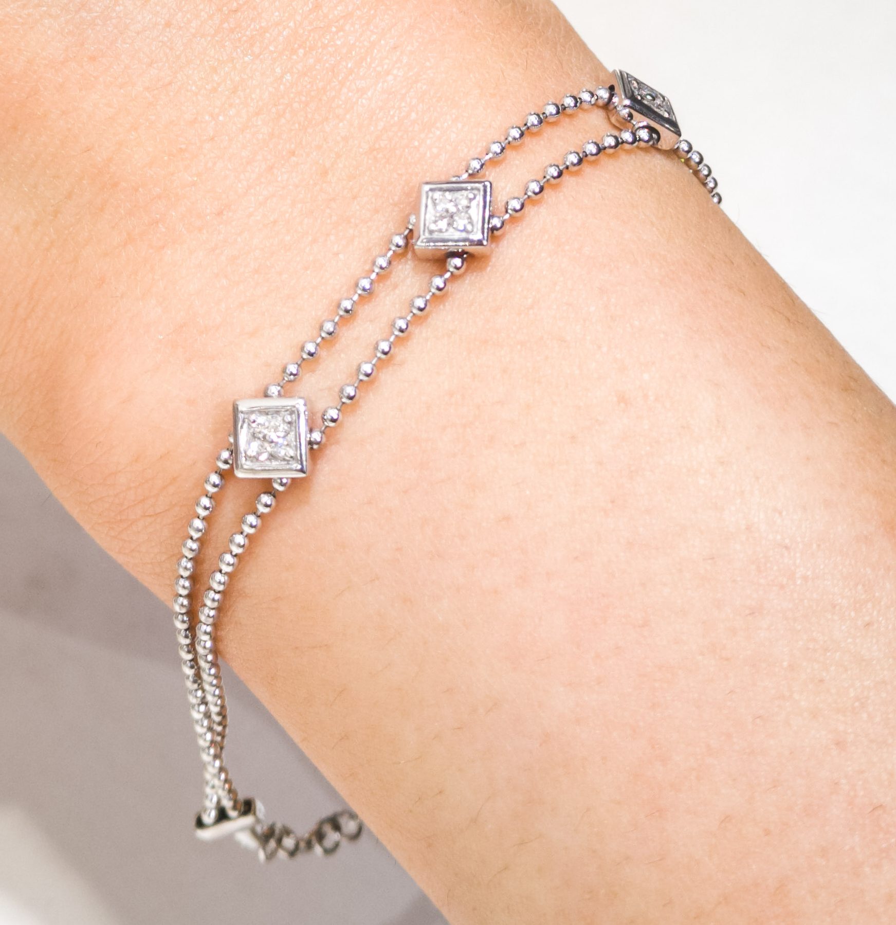 Square Motif Chain Bracelet ValueMax Jewellery
