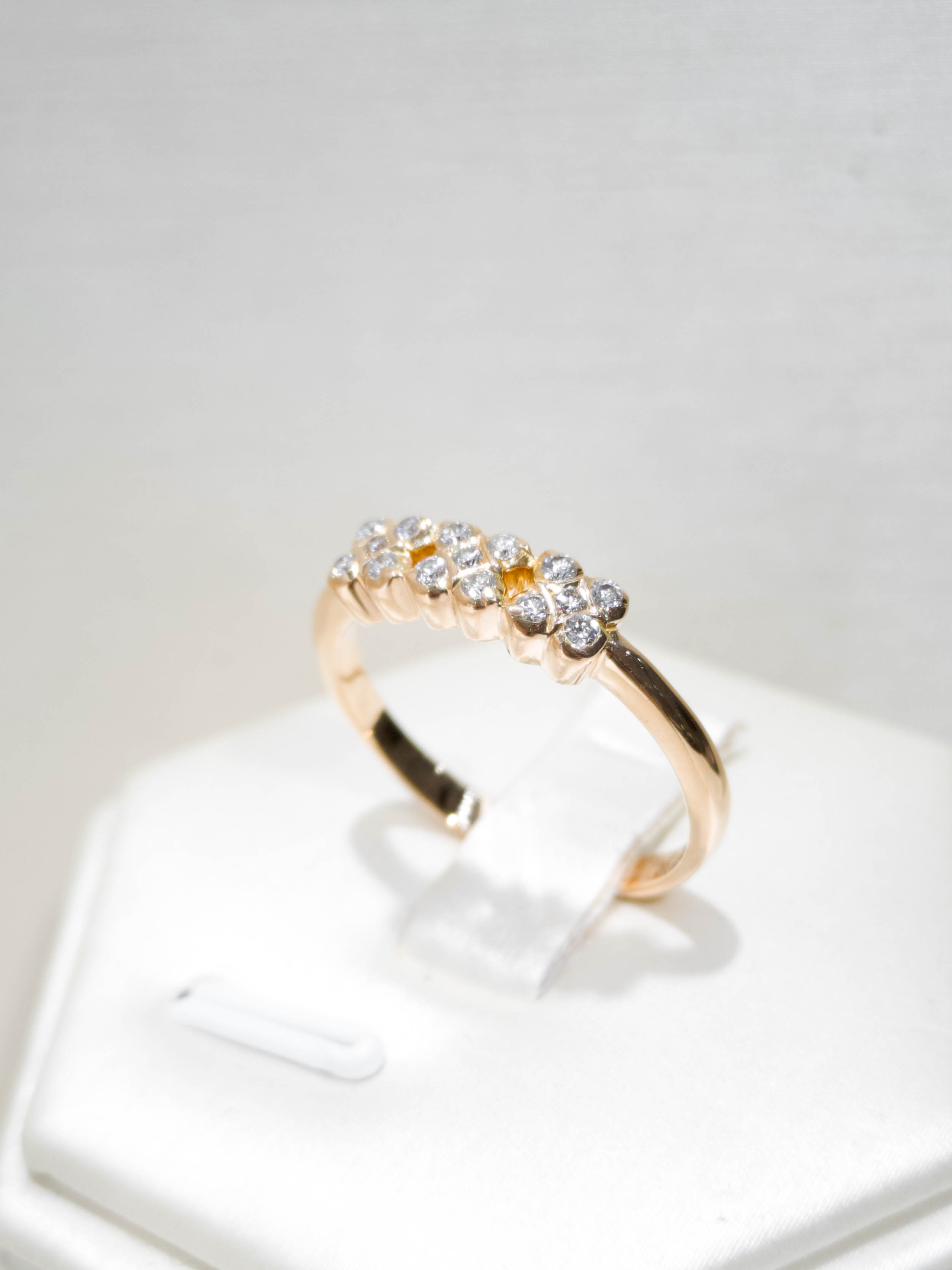Patterned Floral Yellow Gold Diamond Ring Valuemax Jewellery