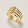 Four Diamonds Split Band Ring