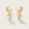 Twisted Ribbon Diamond Ear Studs