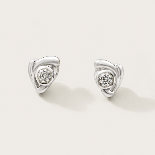 Triangular Wing Diamond Ear Studs