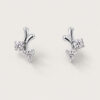 Cherry White Gold Diamond Ear Studs
