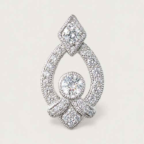 Antique Filigree Diamond Pendant