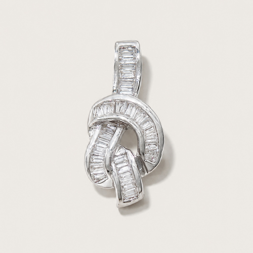 Abstract Knot Diamond Pendant