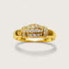 Eyelet Yellow Gold Diamond Ring