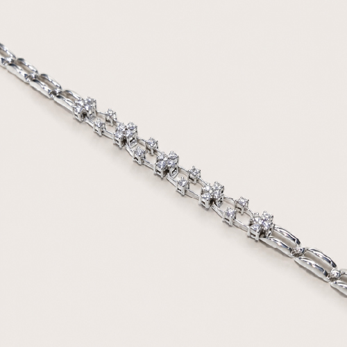 Filigree Lattice Diamond Bracelet