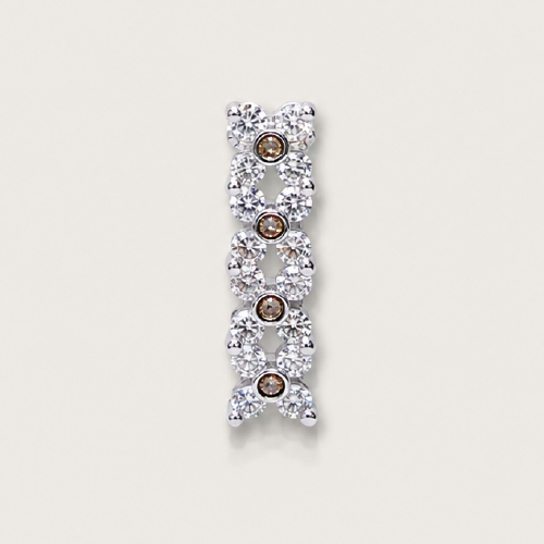 Vertical Floral Diamond Pendant