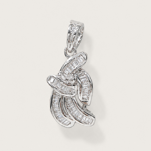 Abstract Overlap Diamond Pendant