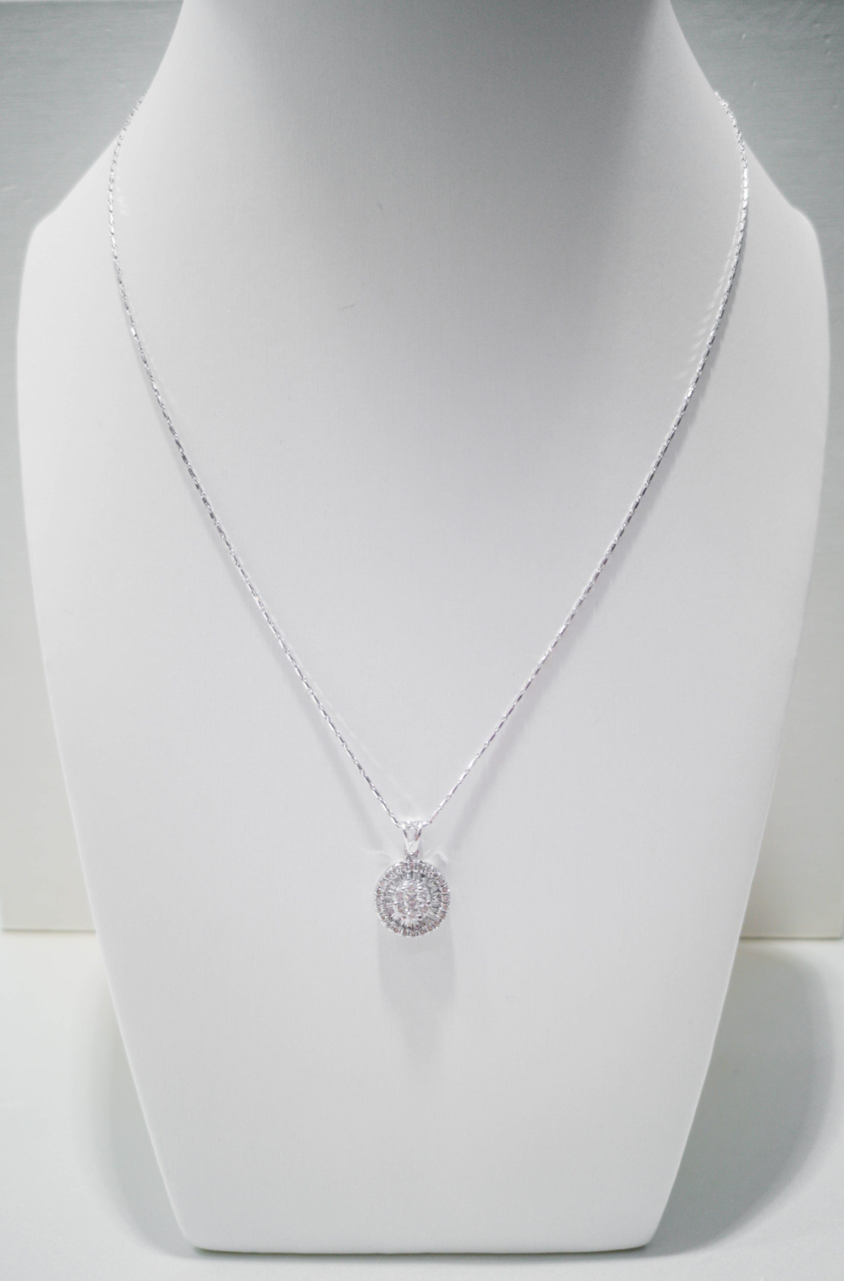 Circular Pave Diamond Pendant - ValueMax Jewellery