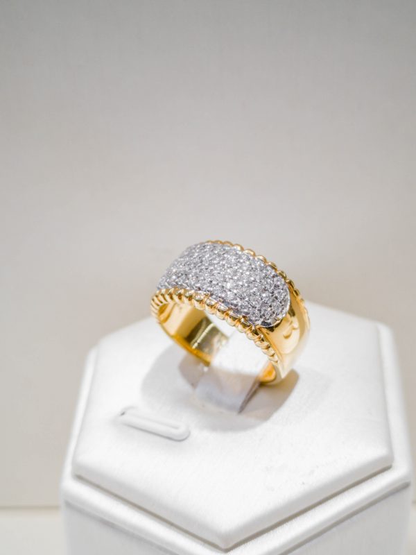 Yellow Gold Multi Pave Diamond Ring - Image 3