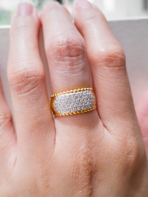 Yellow Gold Multi Pave Diamond Ring - Image 2