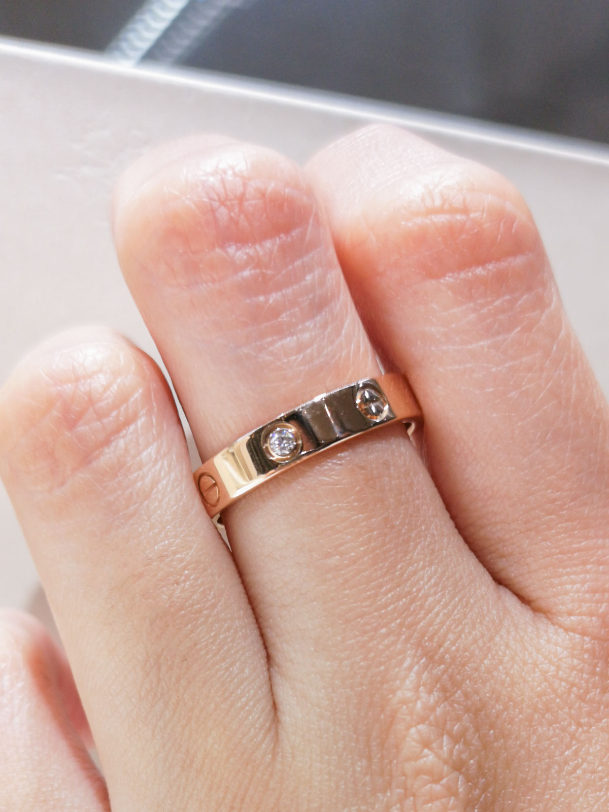 cartier love rose gold ring