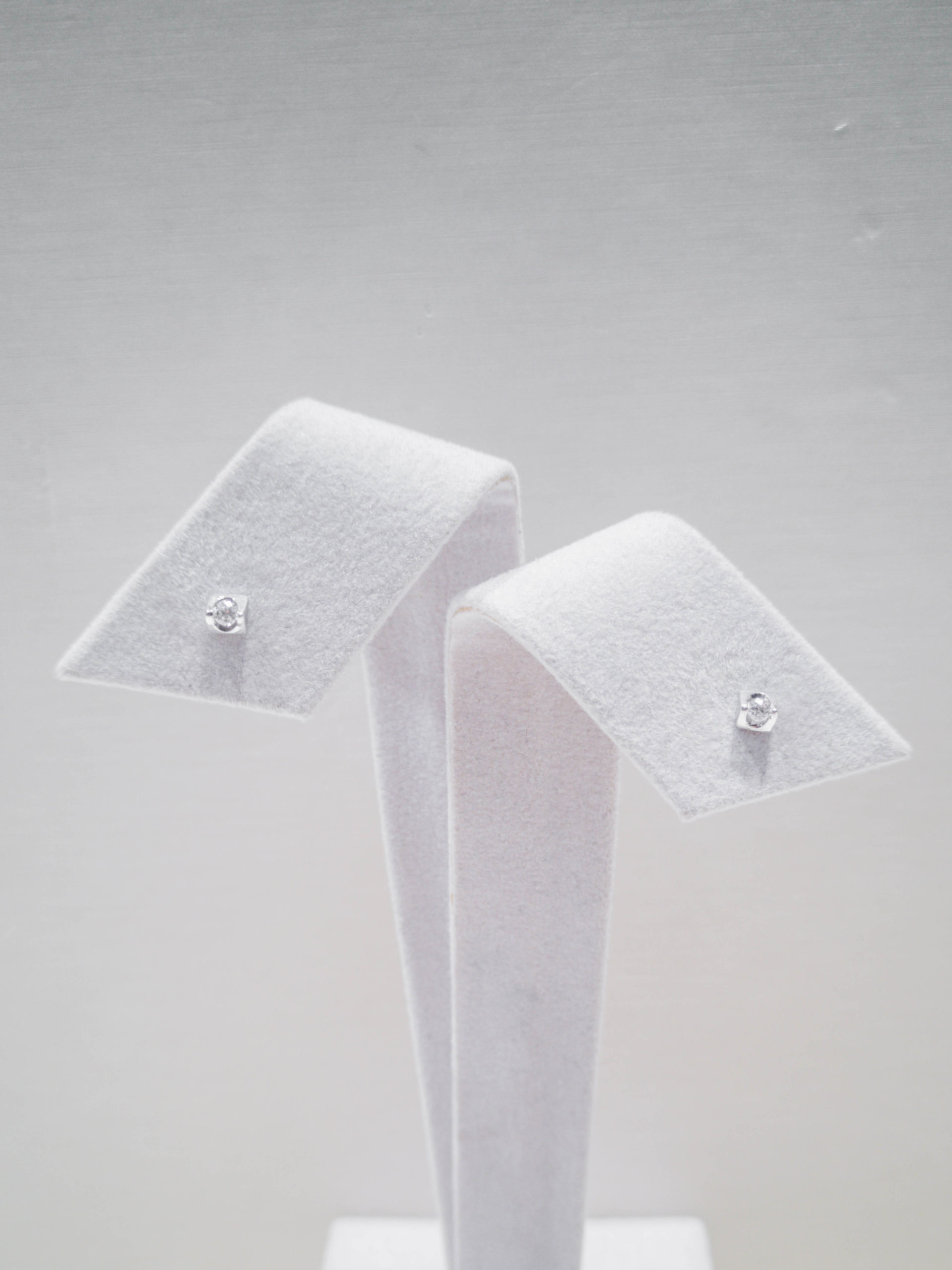Triangular 3D Solitaire Earrings - ValueMax Jewellery