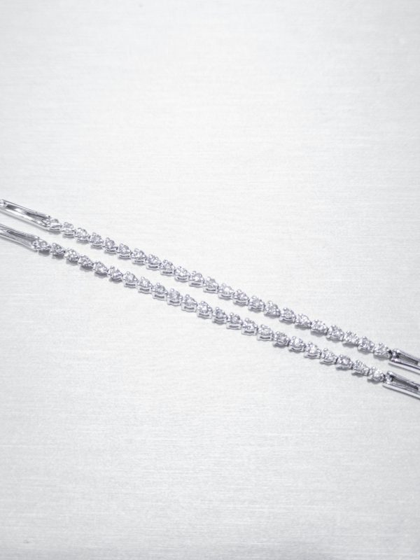Double Chain Pave Diamond Bracelet - Image 3