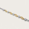 Two Tone Patterned Diamond Bracelet
