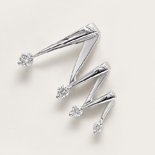 Abstract Z Diamond Pendant