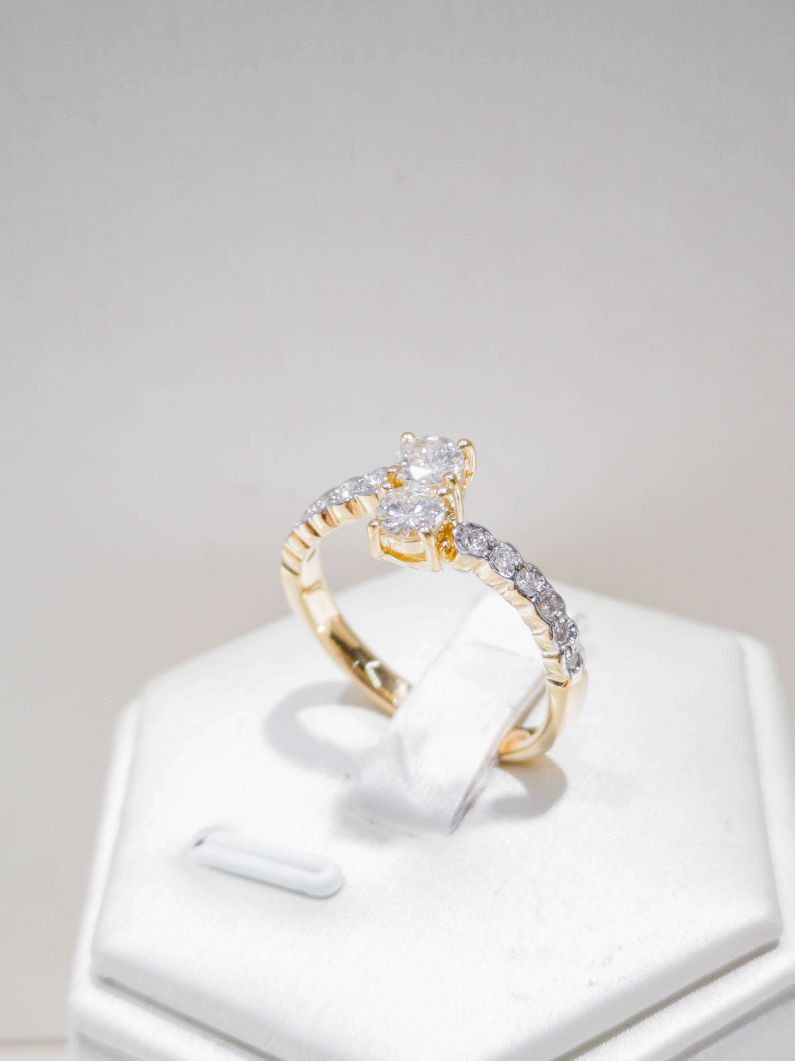 Banded Swirl Diamond Ring - ValueMax Jewellery