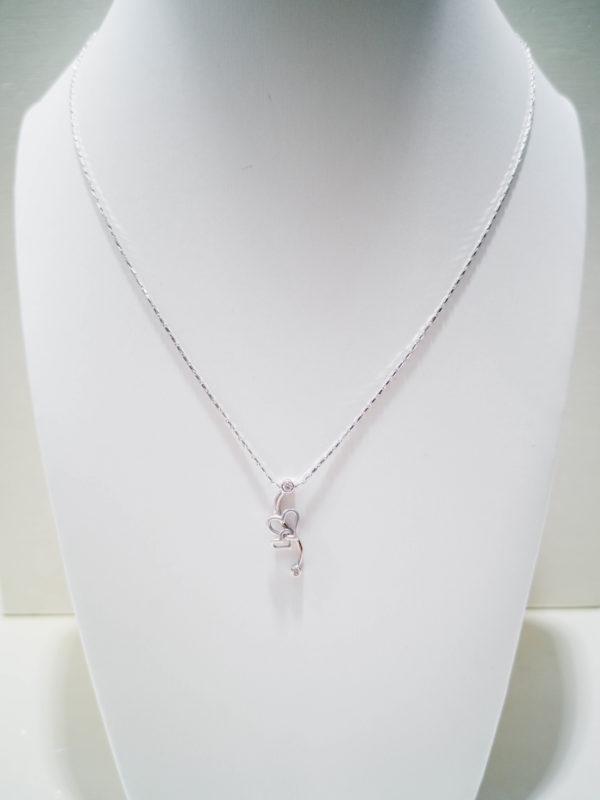 Intertwined Hearts Diamond Pendant