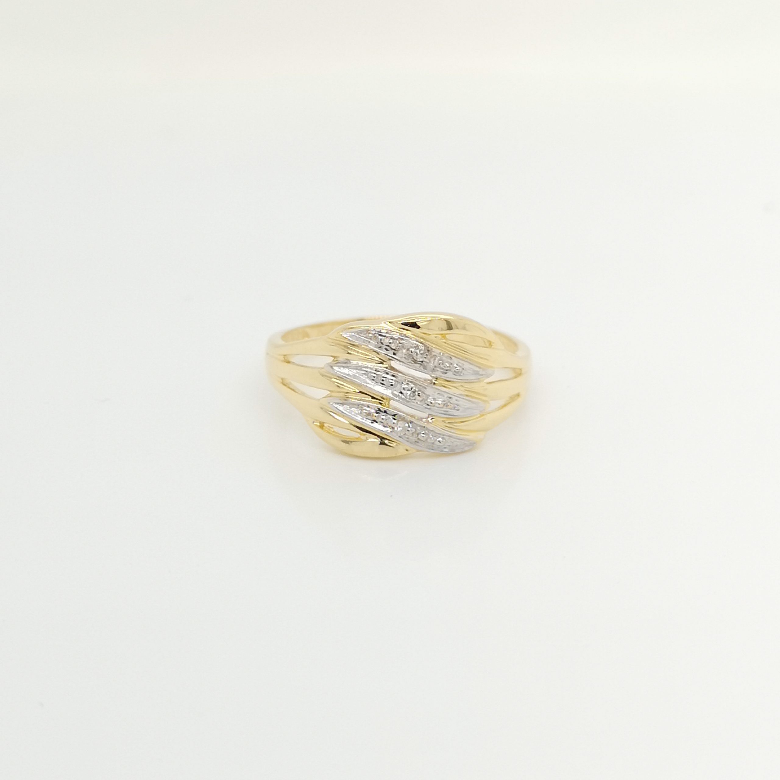 Triple Band Swirl Diamond Ring - ValueMax Jewellery