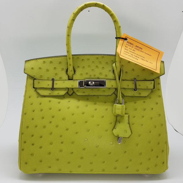 Hermes Birkin 30 Ostrich (Vert Anis-Green)