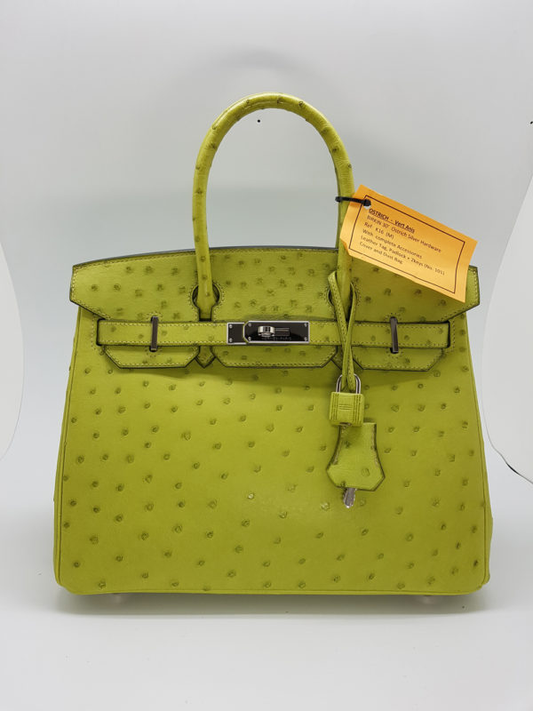 Hermes Birkin 30 Ostrich (Vert Anis-Green)