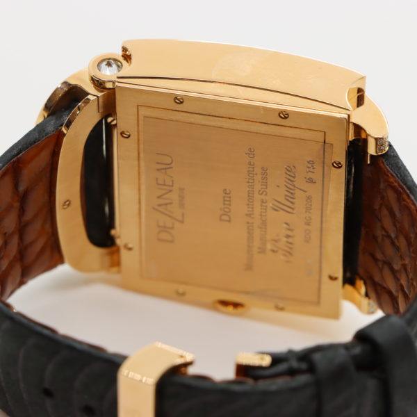 Delaneau 18K Rose Gold Dome Piece Watch - Image 5