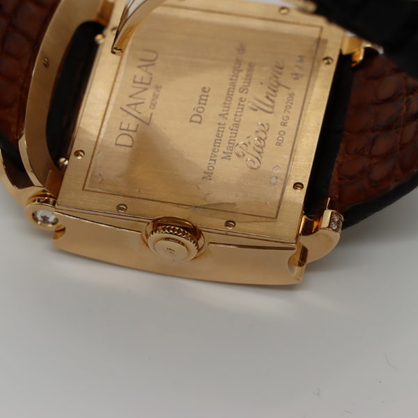 Delaneau 18K Rose Gold Dome Piece Watch - Image 6