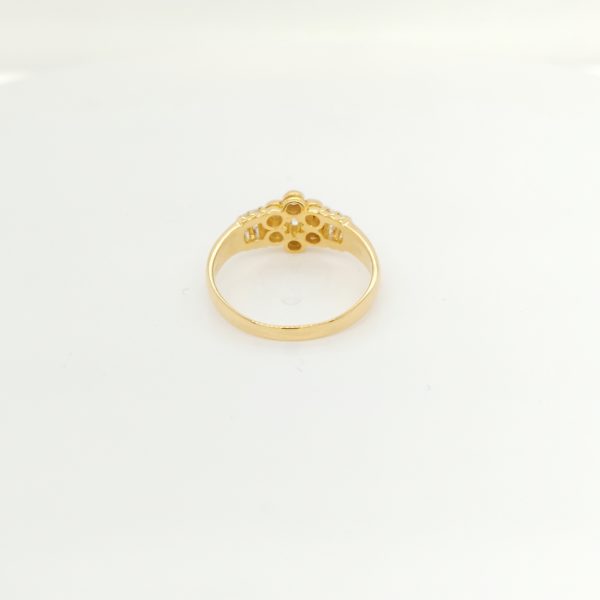 Floral Pave Diamonds Ring - Image 3