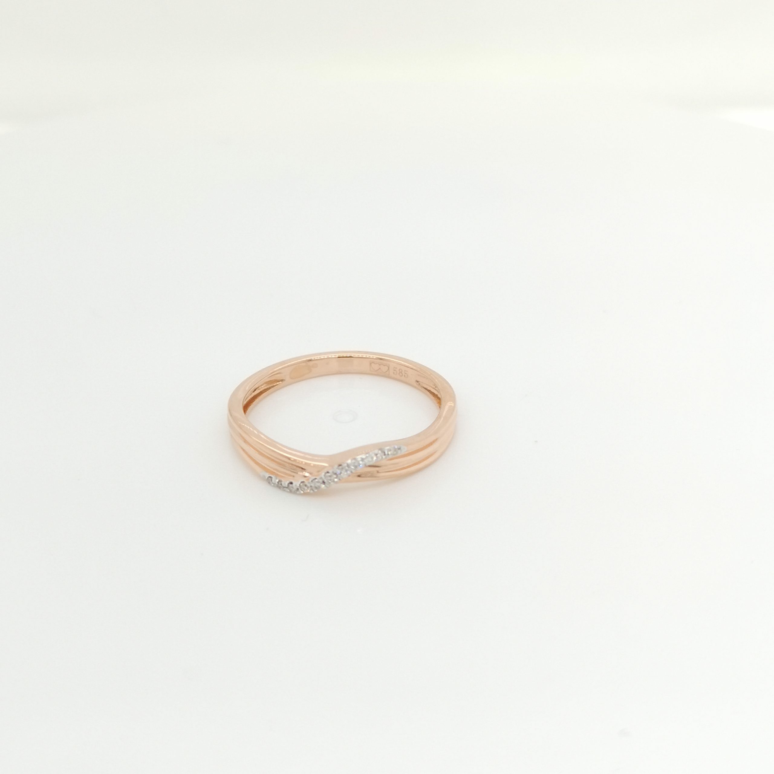 Thin Rose Gold Diamond Ring ValueMax Jewellery