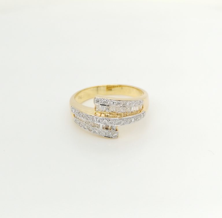 Two Tone Wrap Diamond Ring