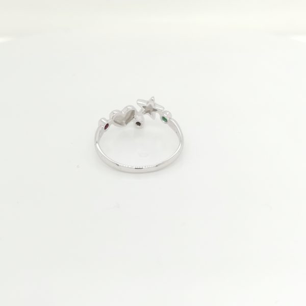 Star & Heart Diamond Ring - Image 3