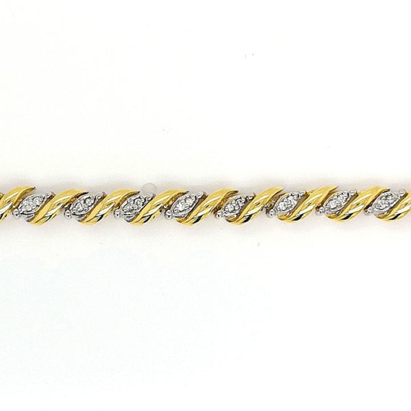 Two Tone Diamond Bracelet - Image 3