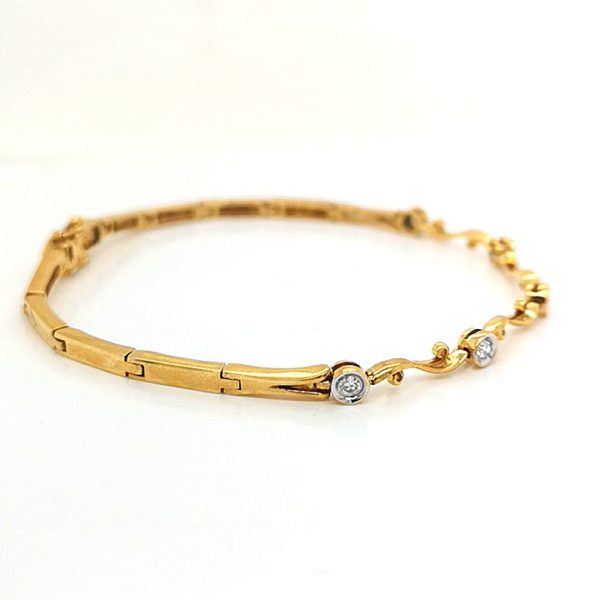 Floral Vine Diamond Bracelet - Image 3