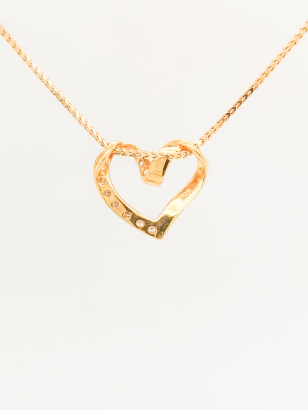 Yellow Gold Heart Pendant - Image 2