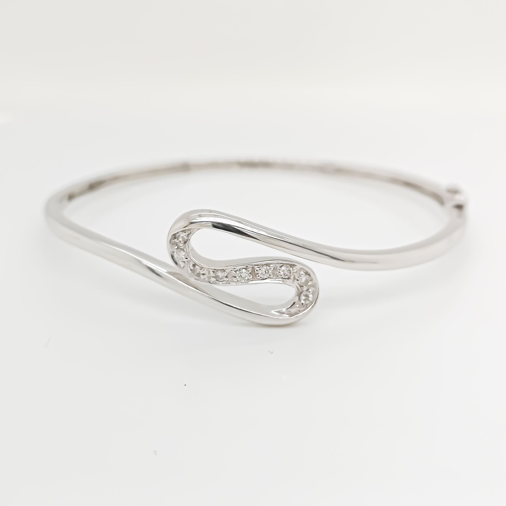 Swirl Infinity Diamond Bangle - ValueMax Jewellery