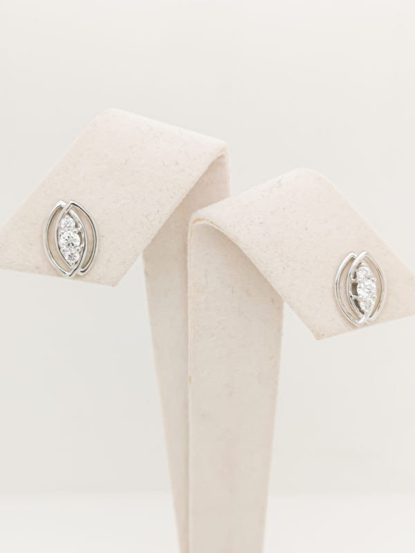 Abstract Diamond Earrings