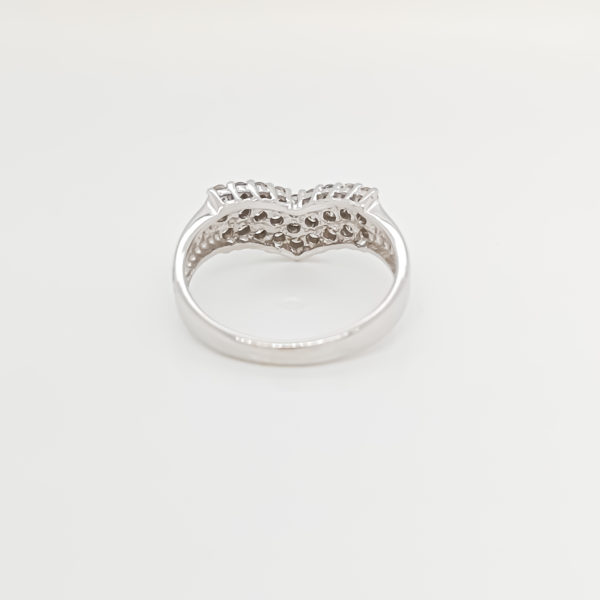 Triple Banded Chevron Diamond Ring - Image 3