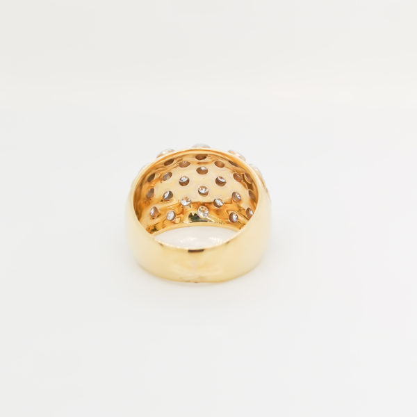 Two Tone Dotted Diamond Ring - Image 3