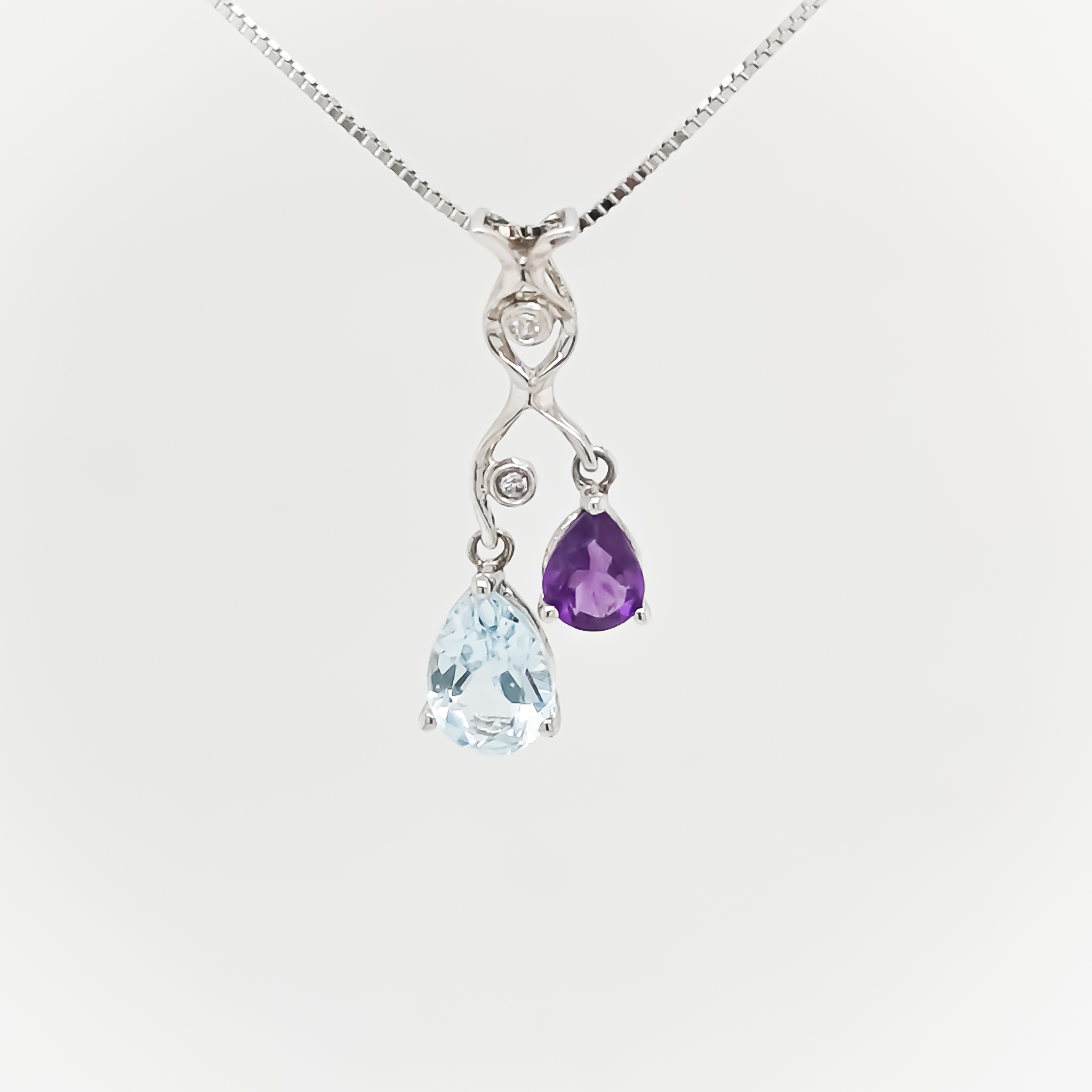 Teardrop Dangling Stones Pendant - ValueMax Jewellery