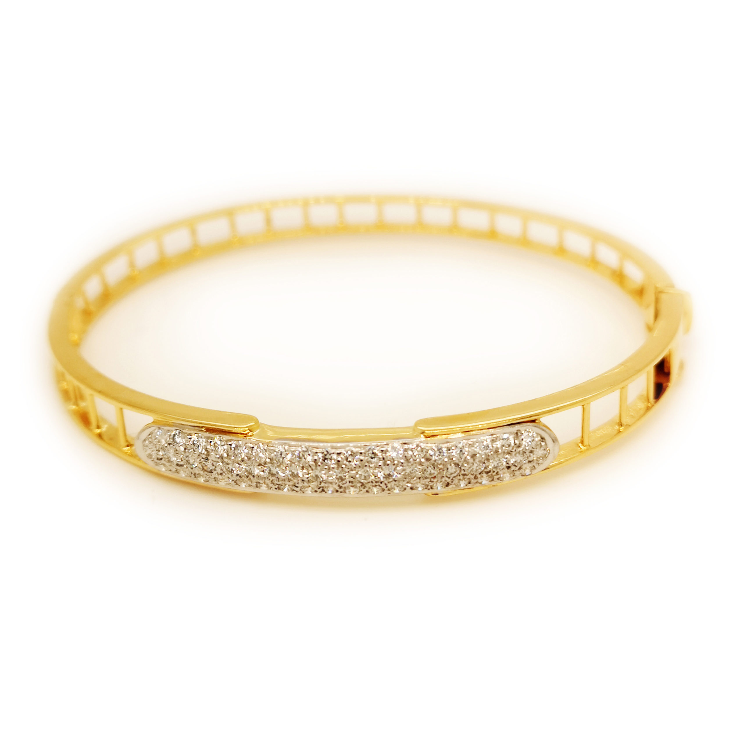 Yellow Gold Diamond Bangle - ValueMax Jewellery