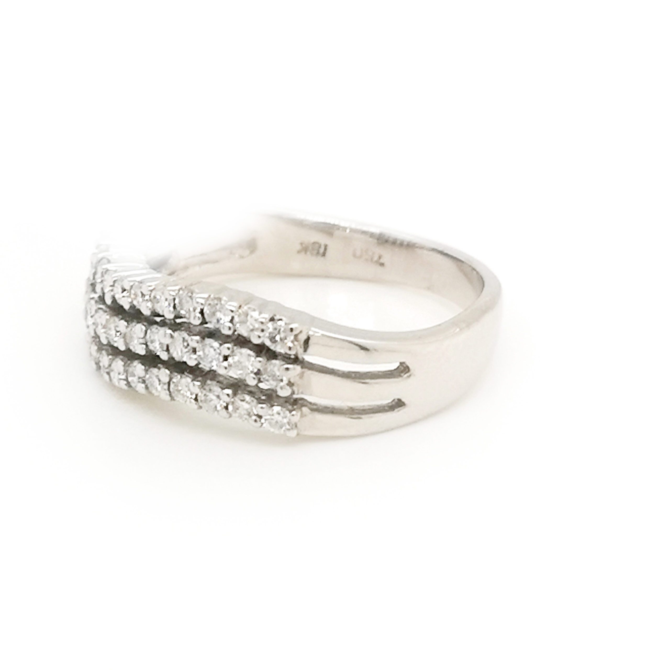18K White Gold Diamond Wave Ring ValueMax Jewellery