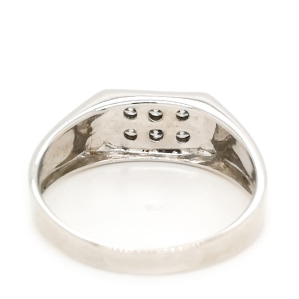 9K White Gold Diamond Ring - Image 3