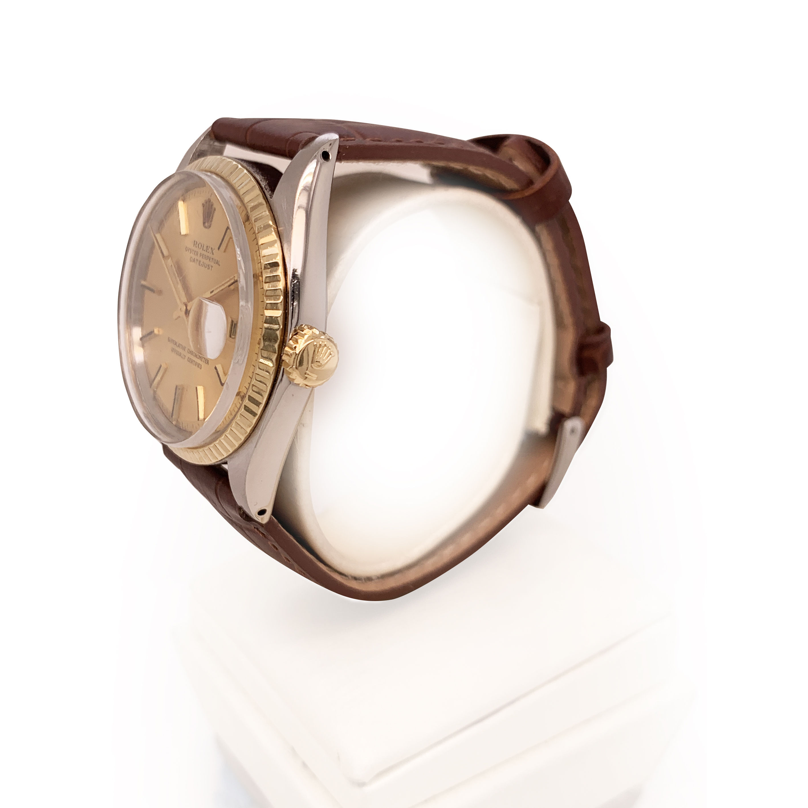 rolex oyster perpetual datejust leather band