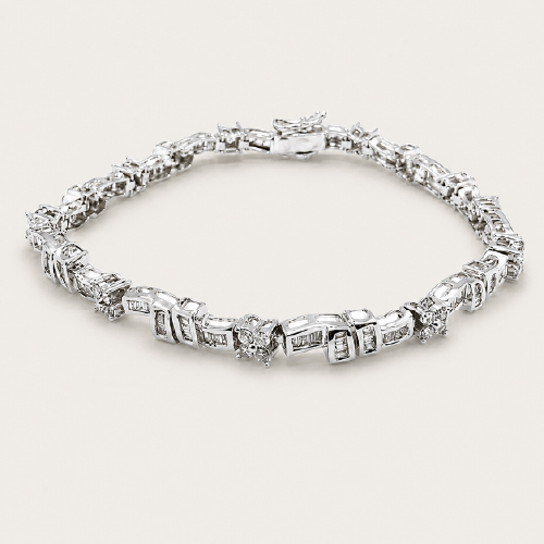 18K White Gold Diamond Bracelet