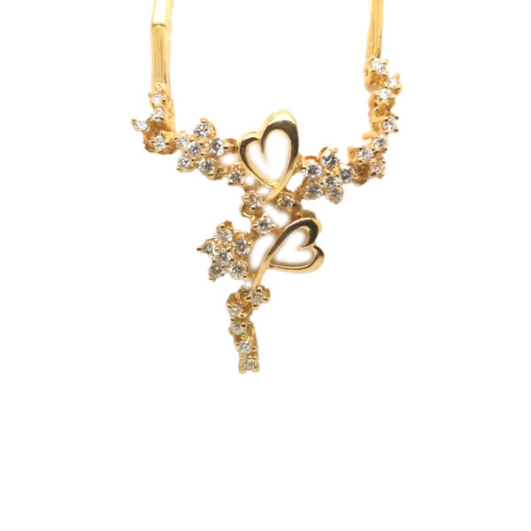 18K Yellow Gold Diamond Necklace