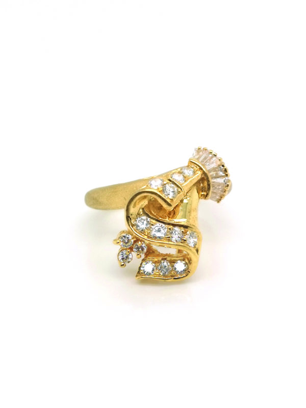 18K Yellow Gold Diamond Ring