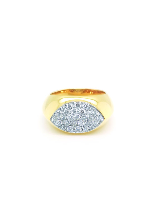 20K Yellow Gold Diamond Ring