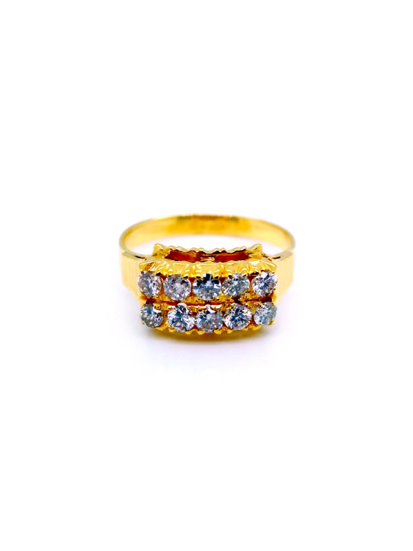 20K Yellow Gold Diamond Ring