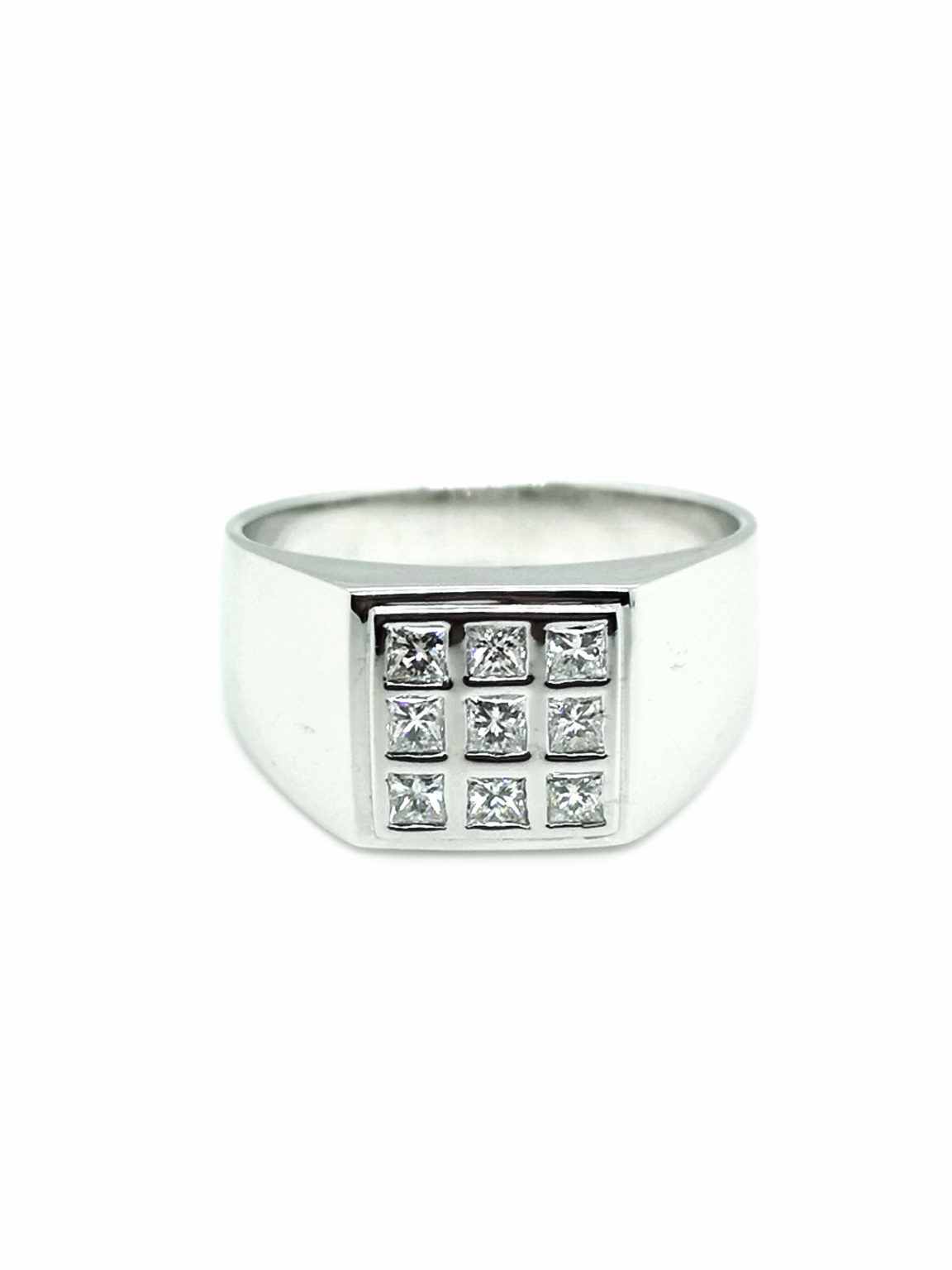 18K White Gold Men's Diamond Ring ValueMax Jewellery