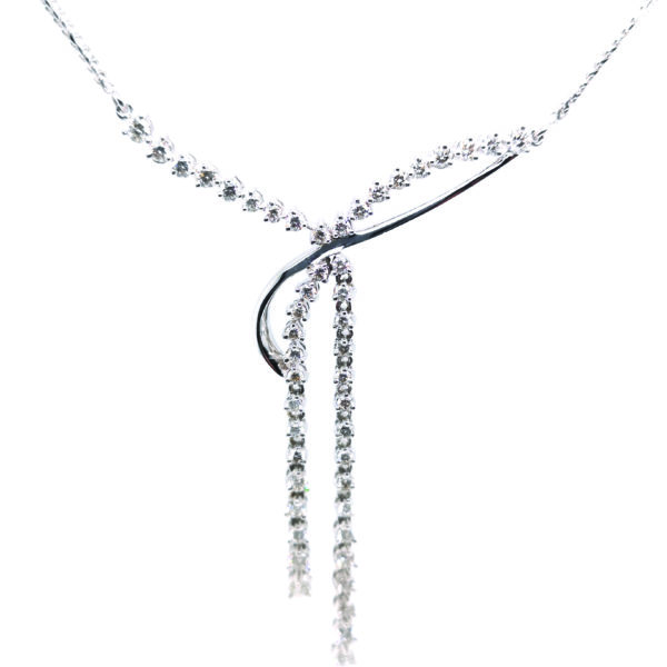 18K White Gold Diamond Necklace